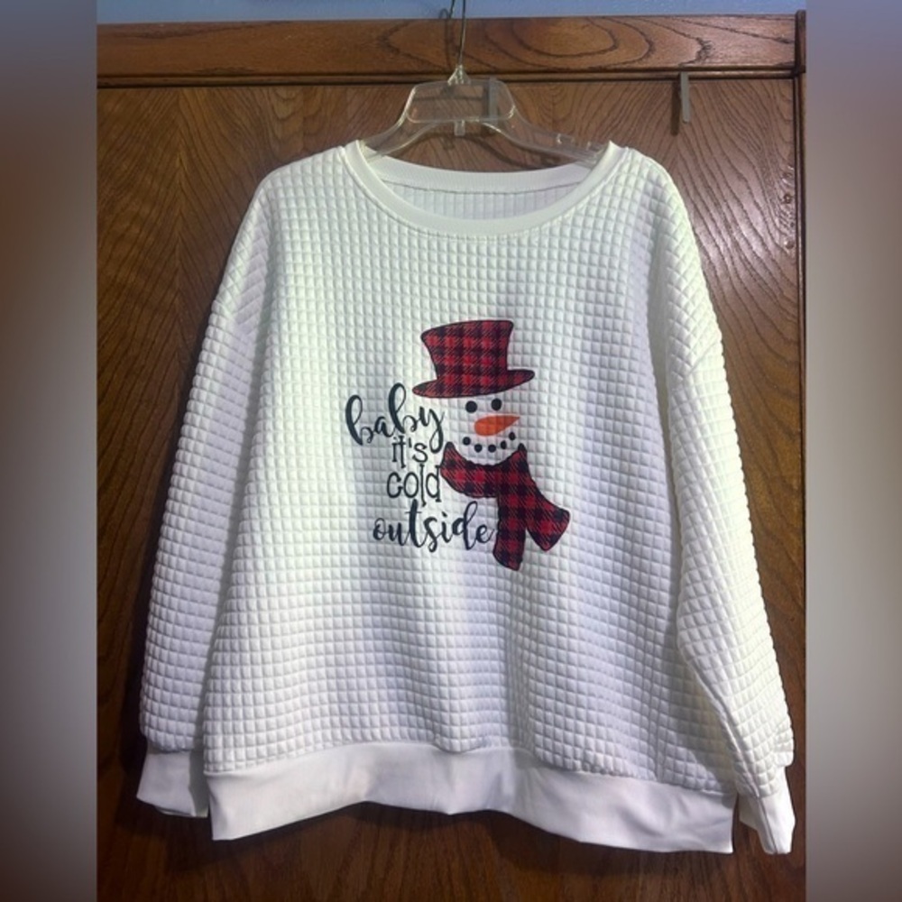 SHEIN 1X Baby It’s Cold Outside Sweatshirt